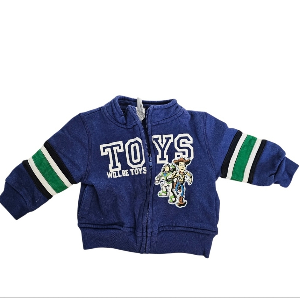 Disney Pixar Toy Story Fleece Full Zip Sweatshirt Jacket Woody And Buzz 12MO